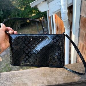 Kate Spade Black Patterned Clutch